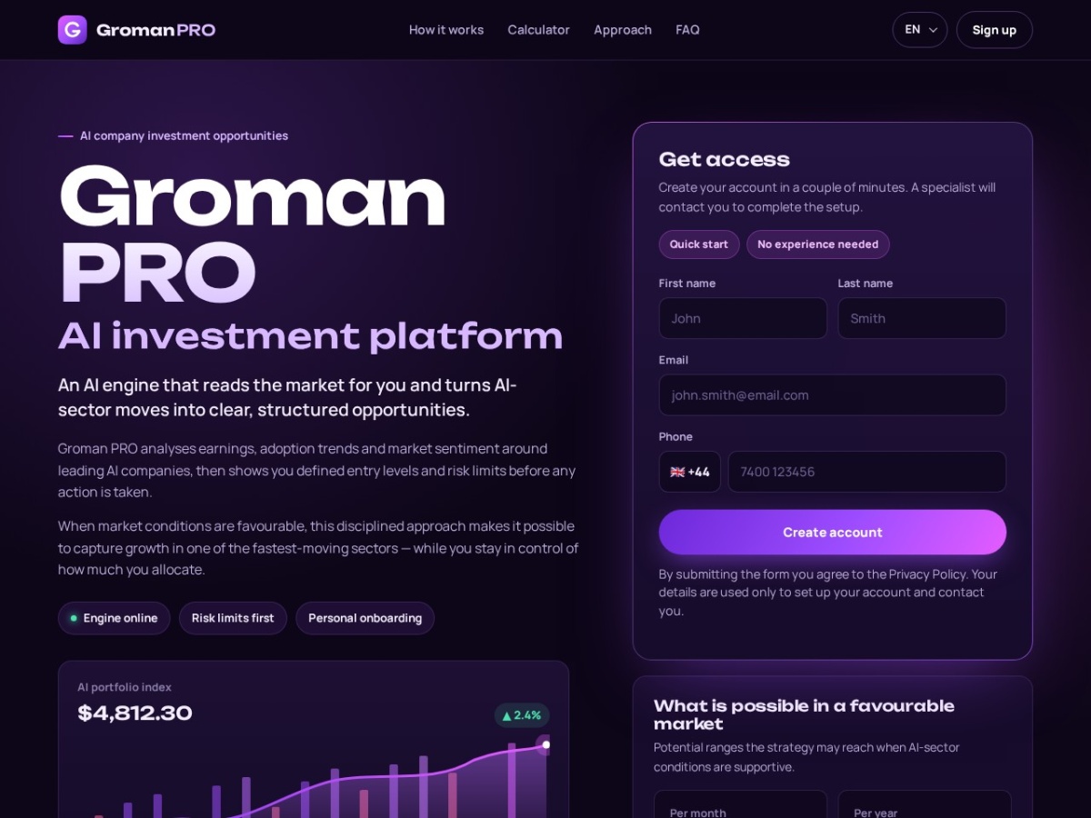 Screenshot of Groman PRO